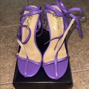 EGO Women's Purple Strappy Heels